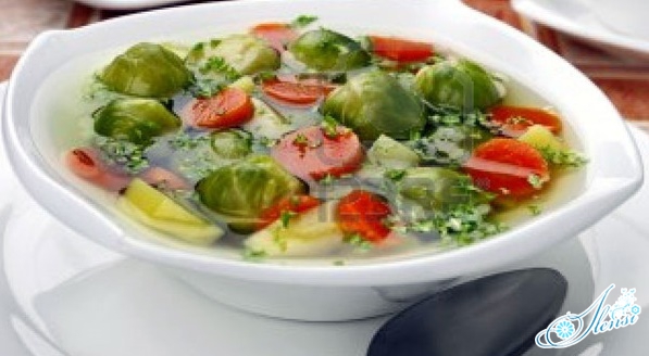 суп с брюссельской капустой и фасолью