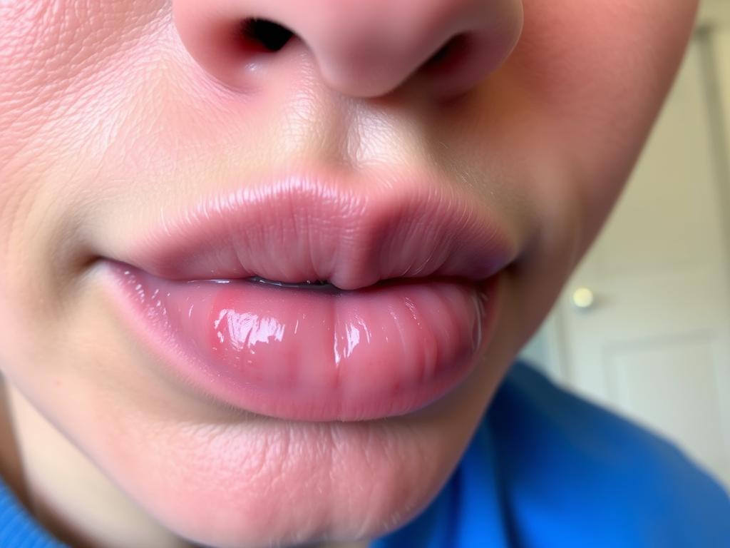 A cold sore appeared on my lips. фото