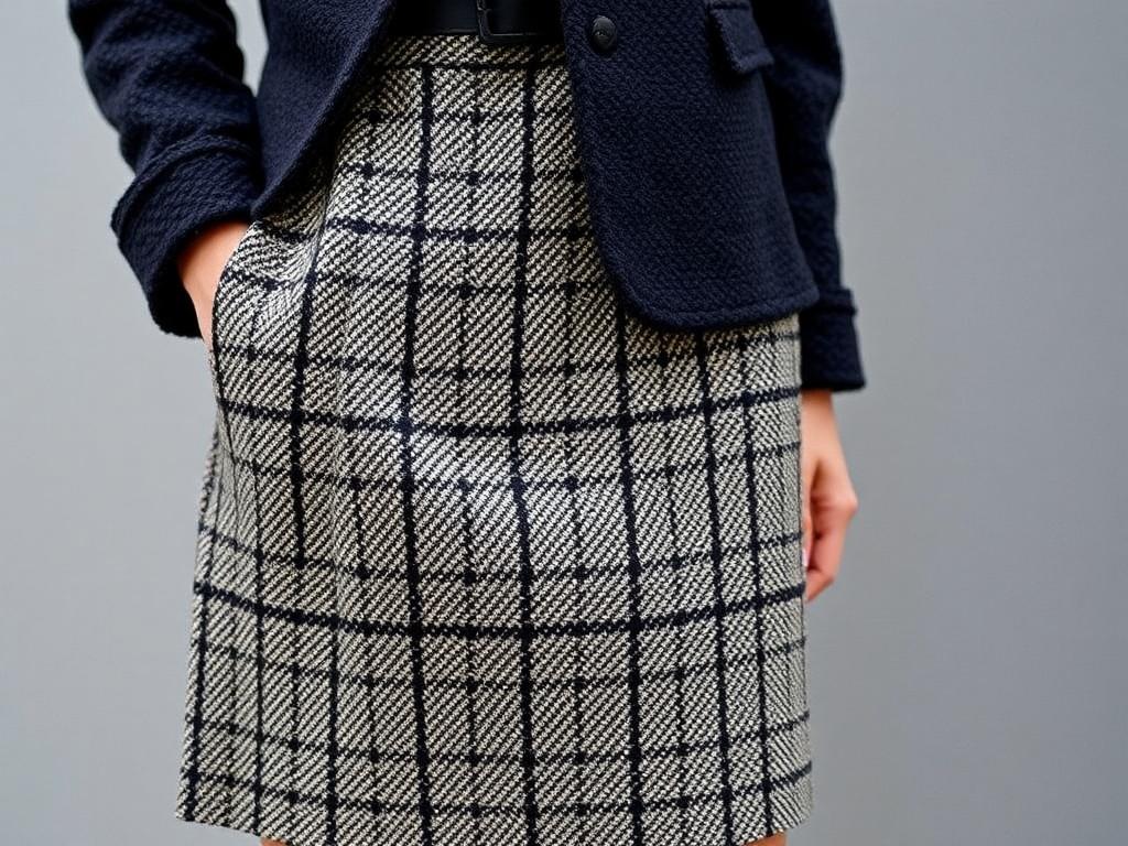 Skirt and jacket in tweedфото