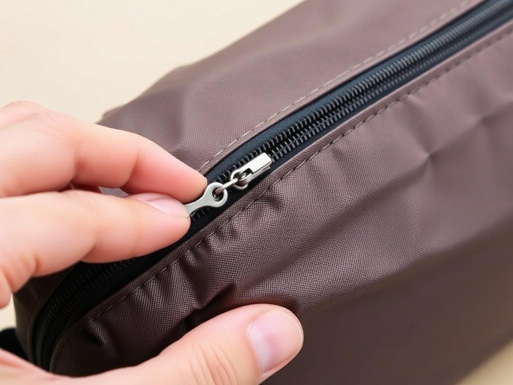 Repair of the zipper on the bagфото