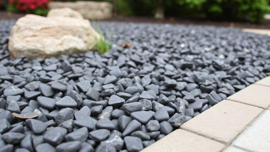 Black marble chips for your landscape. Black marble chips for your landscape.фото